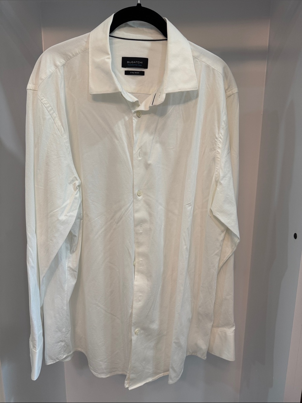 Bugatchi White Long Sleeve Dress Shirt